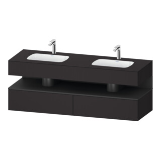 Duravit Einbauwaschtisch-Möbel-Set Qatego 160x55x60cm, Kon-WTU, graph m/Grap matt