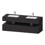 Duravit Einbauwaschtisch-Möbel-Set Qatego 160x55x60cm, Kon-WTU, graph m/Grap matt