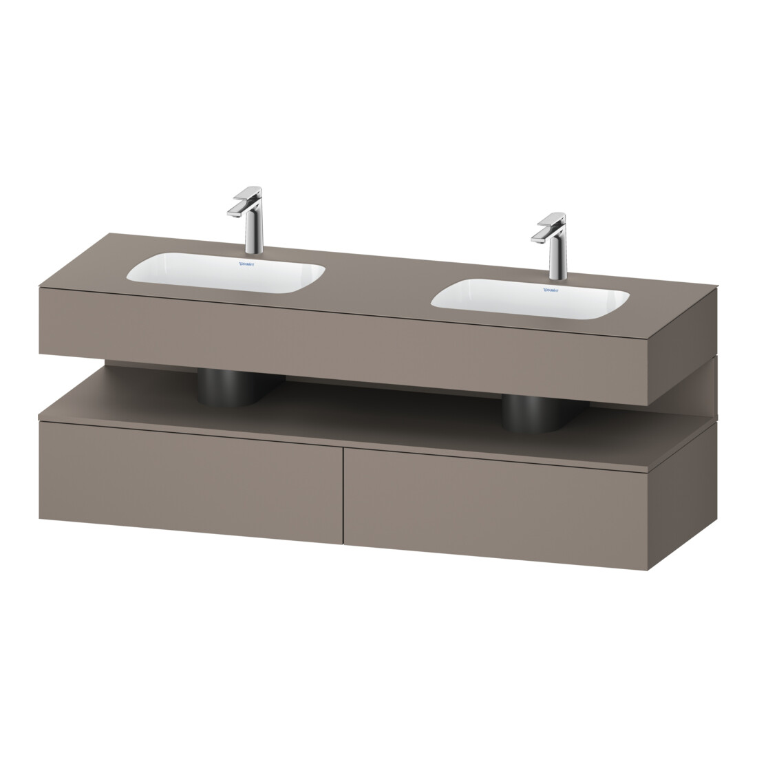 Duravit Einbauwaschtisch-Möbel-Set Qatego 160x55x60cm, Kon-WTU, Nischenb, bas. ma