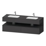 Duravit Einbauwaschtisch-Möbel-Set Qatego 160x55x60cm, Kon-WTU, Nischenb, graph ma