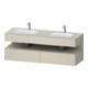 Duravit Einbauwaschtisch-Möbel-Set Qatego 160x55x60cm, Kon-WTU, Nischenb, Tau matt-1
