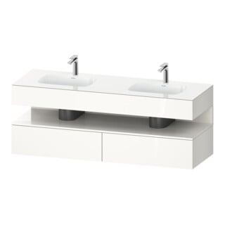 Duravit Einbauwaschtisch-Möbel-Set Qatego 160x55x60cm, Kon-WTU, Nischenb, we hgl
