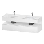 Duravit Einbauwaschtisch-Möbel-Set Qatego 160x55x60cm, Kon-WTU, Nischenb, we ma