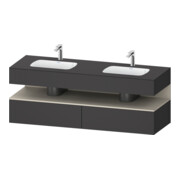 Duravit Einbauwaschtisch-Möbel-Set Qatego 160x55x60cm, Kon-WTU, T matt/Graphit ma