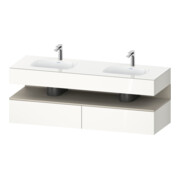 Duravit Einbauwaschtisch-Möbel-Set Qatego 160x55x60cm, Kon-WTU, Tau matt/weiß hgl