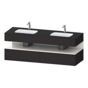 Duravit Einbauwaschtisch-Möbel-Set Qatego 160x55x60cm, Kon-WTU, w Hgl/Graphit matt