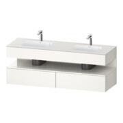 Duravit Einbauwaschtisch-Möbel-Set Qatego 160x55x60cm, Kon-WTU, we hgl/we matt