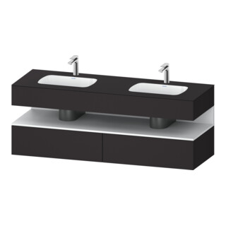 Duravit Einbauwaschtisch-Möbel-Set Qatego 160x55x60cm, Kon-WTU, we m/Grap matt