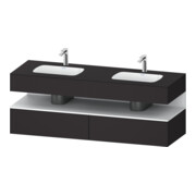Duravit Einbauwaschtisch-Möbel-Set Qatego 160x55x60cm, Kon-WTU, we m/Grap matt