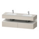 Duravit Einbauwaschtisch-Möbel-Set Qatego 160x55x60cm, Kon-WTU, we matt/taupe ma-1
