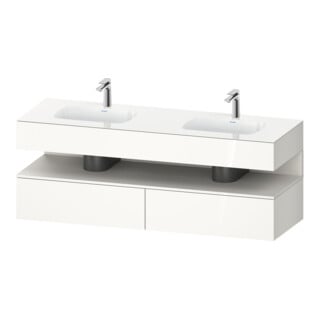 Duravit Einbauwaschtisch-Möbel-Set Qatego 160x55x60cm, Kon-WTU, we matt/weiß hgl