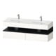 Duravit Einbauwaschtisch-Möbel-Set Qatego 160x55x60cm, Konsolen-Waschtischunterbau, Ei sw/we hgl-1