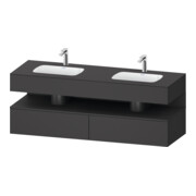 Duravit Einbauwaschtisch-Möbel-Set Qatego 160x55x60cm, Konsolen-Waschtischunterbau, Graphit matt