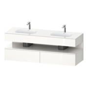 Duravit Einbauwaschtisch-Möbel-Set Qatego 160x55x60cm, Konsolen-Waschtischunterbau, we Hochglanz