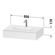 Duravit Einbauwaschtisch-Möbel-Set Qatego 80x55x17cm, gra m, m K, 1 Ausschn, m ÜL-3