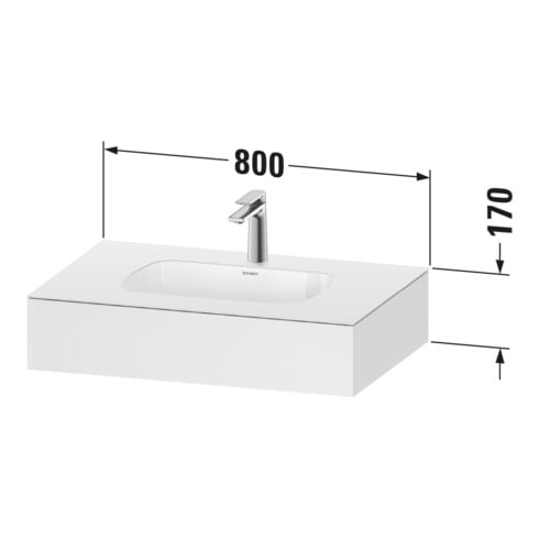 Duravit Einbauwaschtisch-Möbel-Set Qatego 80x55x17cm, T m, m Kons, 1 Ausschn, m ÜL