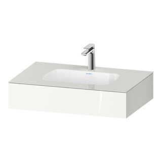 Duravit Einbauwaschtisch-Möbel-Set Qatego 80x55x17cm, w g, m Kons, 1 Ausschn, m ÜL