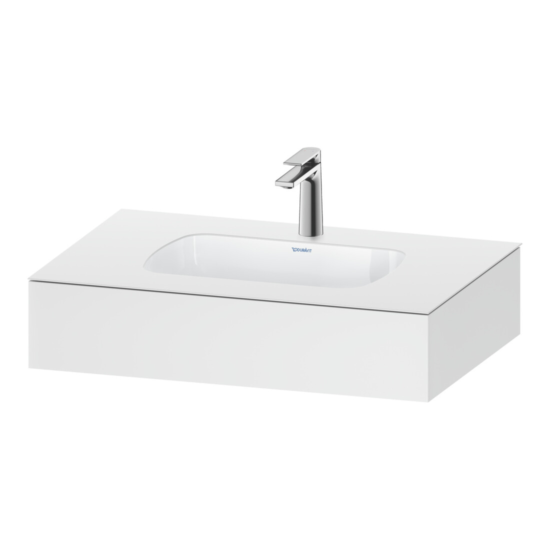 Duravit Einbauwaschtisch-Möbel-Set Qatego 80x55x17cm, w m, m Kons, 1 Ausschn, m ÜL
