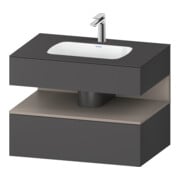 Duravit Einbauwaschtisch-Möbel-Set Qatego 80x55x60cm, ba m/Gr m, Kon-WTU, Nischenb