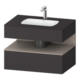 Duravit Einbauwaschtisch-Möbel-Set Qatego 80x55x60cm, ba m/Gr m, Kon-WTU, Nischenb