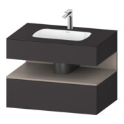 Duravit Einbauwaschtisch-Möbel-Set Qatego 80x55x60cm, ba m/Gr m, Kon-WTU, Nischenb