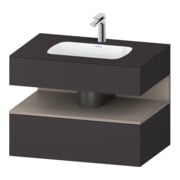 Duravit Einbauwaschtisch-Möbel-Set Qatego 80x55x60cm, ba m/Grap matt, Konsolen-Waschtischunterbau