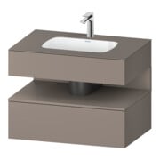 Duravit Einbauwaschtisch-Möbel-Set Qatego 80x55x60cm, ba m, Konsolen-Waschtischunterbau, Nischenb