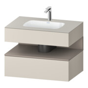 Duravit Einbauwaschtisch-Möbel-Set Qatego 80x55x60cm, ba m/ta m, Kon-WTU, Nischenb-1