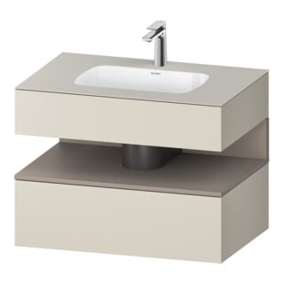 Duravit Einbauwaschtisch-Möbel-Set Qatego 80x55x60cm, ba m/ta m, Kon-WTU, Nischenb