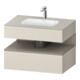 Duravit Einbauwaschtisch-Möbel-Set Qatego 80x55x60cm, ba m/ta m, Kon-WTU, Nischenb-1