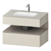 Duravit Einbauwaschtisch-Möbel-Set Qatego 80x55x60cm, ba m/ta m, Kon-WTU, Nischenb
