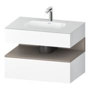 Duravit Einbauwaschtisch-Möbel-Set Qatego 80x55x60cm, ba matt/we ma, Konsolen-Waschtischunterbau