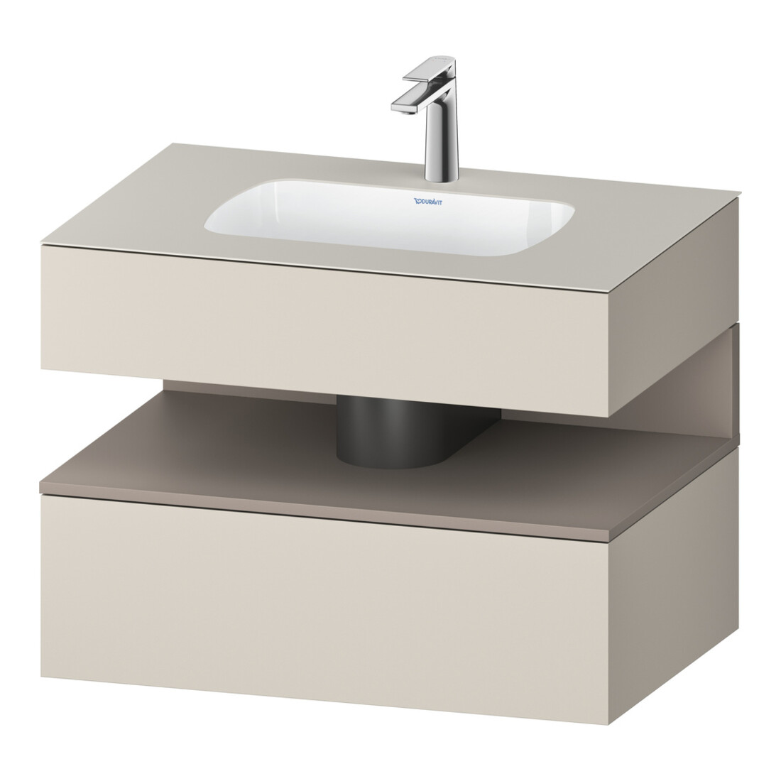 Duravit Einbauwaschtisch-Möbel-Set Qatego 80x55x60cm, bas. m/tau ma, Konsolen-Waschtischunterbau