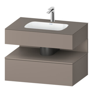 Duravit Einbauwaschtisch-Möbel-Set Qatego 80x55x60cm, bas. ma, Konsolen-Waschtischunterbau