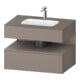 Duravit Einbauwaschtisch-Möbel-Set Qatego 80x55x60cm, bas. ma, Konsolen-Waschtischunterbau-1