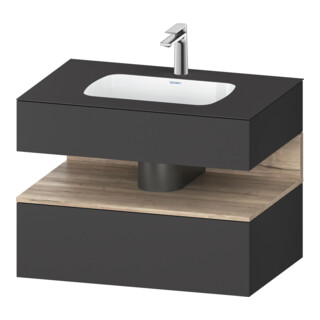Duravit Einbauwaschtisch-Möbel-Set Qatego 80x55x60cm, E Ma/Gra m, Kon-WTU, B