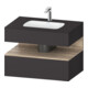 Duravit Einbauwaschtisch-Möbel-Set Qatego 80x55x60cm, E Ma/Gra m, Kon-WTU, B-1