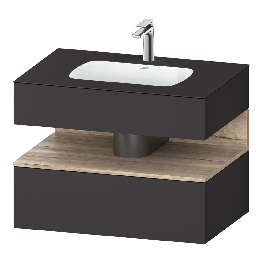 Duravit Einbauwaschtisch-Möbel-Set Qatego 80x55x60cm, E Ma/Gra m, Kon-WTU, B