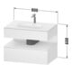 Duravit Einbauwaschtisch-Möbel-Set Qatego 80x55x60cm, E Ma/Gra m, Kon-WTU, B-3