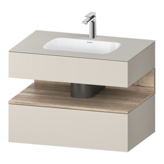 Duravit Einbauwaschtisch-Möbel-Set Qatego 80x55x60cm, E Ma/t m, Kon-WTU, Nischenb