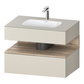 Duravit Einbauwaschtisch-Möbel-Set Qatego 80x55x60cm, E Ma/t m, Kon-WTU, Nischenb