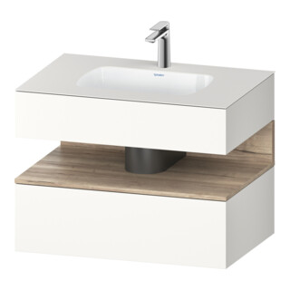 Duravit Einbauwaschtisch-Möbel-Set Qatego 80x55x60cm, E Ma/w m, Kon-WTU, Nischenb
