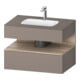 Duravit Einbauwaschtisch-Möbel-Set Qatego 80x55x60cm, E Marmo/Bas ma, Konsolen-Waschtischunterbau-1