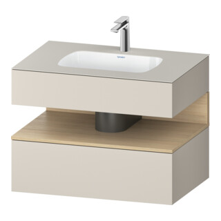 Duravit Einbauwaschtisch-Möbel-Set Qatego 80x55x60cm, E na/tau m, Kon-WTU, B