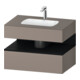 Duravit Einbauwaschtisch-Möbel-Set Qatego 80x55x60cm, E sw/Bas m, Kon-WTU, B-1