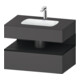 Duravit Einbauwaschtisch-Möbel-Set Qatego 80x55x60cm, E sw/gra m, Kon-WTU, B-1