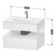 Duravit Einbauwaschtisch-Möbel-Set Qatego 80x55x60cm, E sw/gra m, Kon-WTU, B-3
