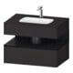 Duravit Einbauwaschtisch-Möbel-Set Qatego 80x55x60cm, E sw/gra m, Kon-WTU, B-1