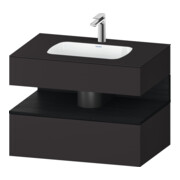 Duravit Einbauwaschtisch-Möbel-Set Qatego 80x55x60cm, E sw/gra m, Kon-WTU, B