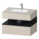 Duravit Einbauwaschtisch-Möbel-Set Qatego 80x55x60cm, E sw/tau m, Kon-WTU, B-1